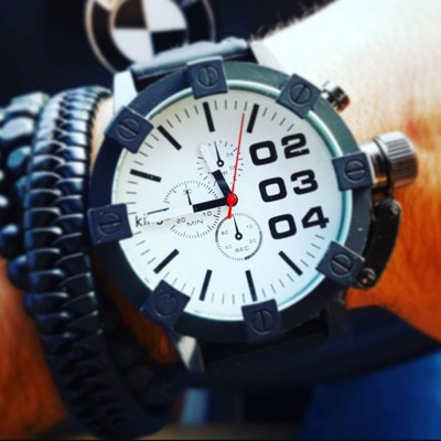 Unisex Fashion Neutral Large Dial Quartz Watch 